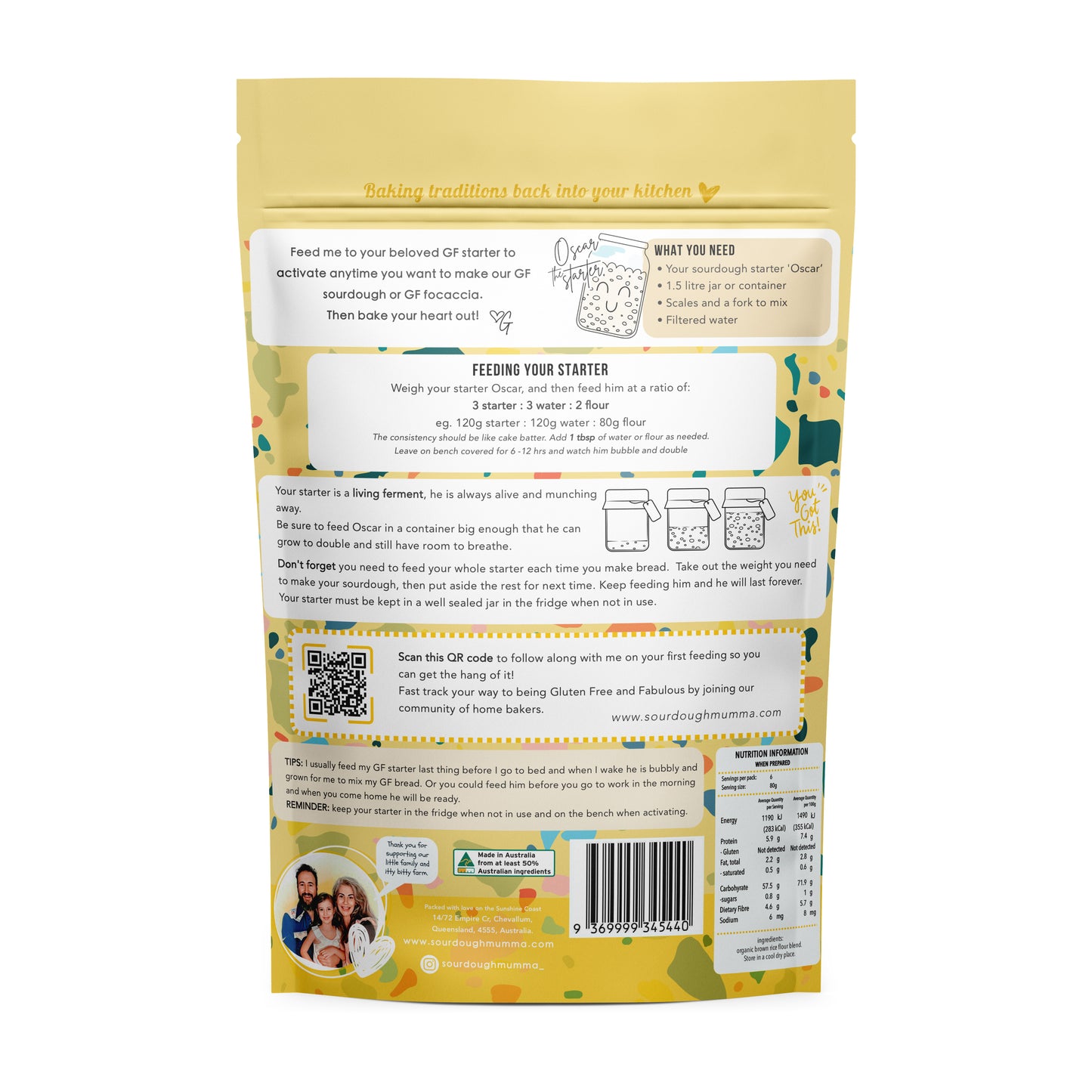 Gluten Free Organic Feed My Starter Mix 500g